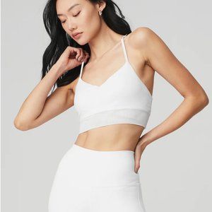 Alo Lavish Bra in Glossy White (Size S)